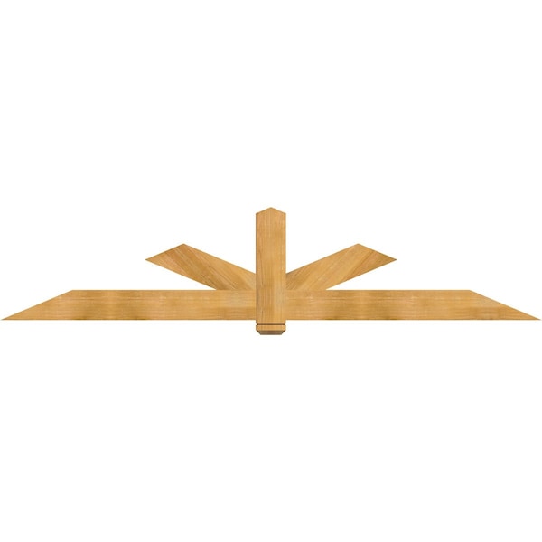 Ekena Millwork Kennewick Rough Sawn Timber Gable Bracket, Western Red Cedar, 108"W x 22"H x 2"D x 6"F, 5/12 Pitch GBW108X22X0206KEN00RWR - main